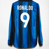 Inter Milan 2000-01 Ronaldo Long Sleeve Home Kit (L)