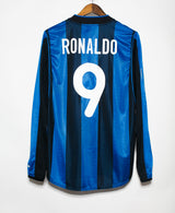 Inter Milan 2000-01 Ronaldo Long Sleeve Home Kit (L)
