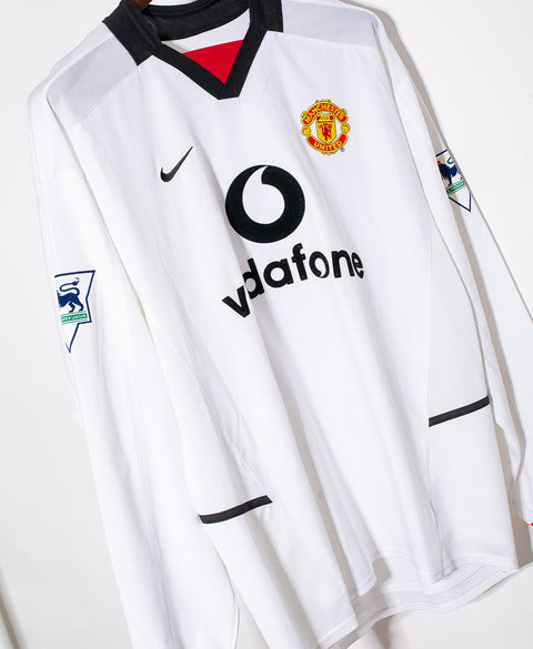 Manchester United 2002-03 Beckham Long Sleeve Away Kit (M)