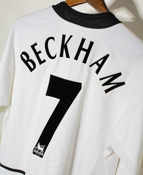 Manchester United 2002-03 Beckham Long Sleeve Away Kit (M)