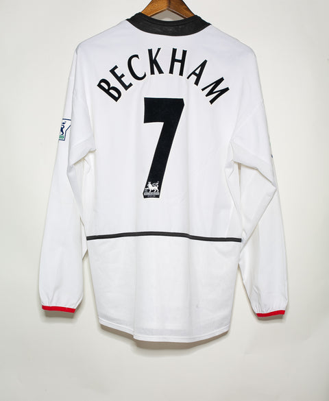 Manchester United 2002-03 Beckham Long Sleeve Away Kit (M)