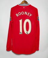 Manchester United 2011-12 Rooney Long Sleeve Home Kit (L)