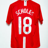 Manchester United 2007-08 Scholes Home Kit (L)