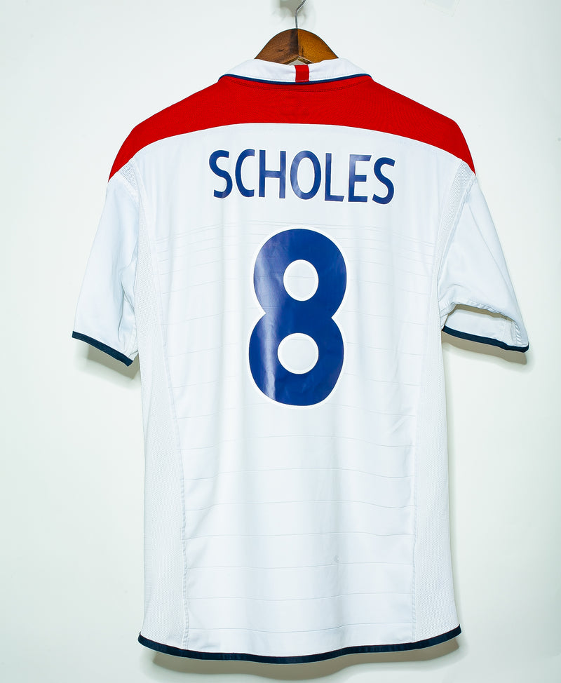 England 2003 Scholes Home Kit (L)