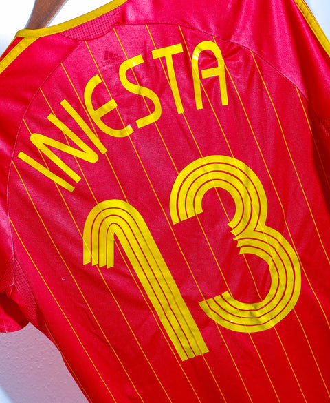 2006 Spain Home #13 Iniesta ( M )