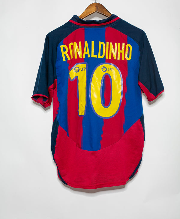Barcelona 2003-04 Ronaldinho Home Kit (M)