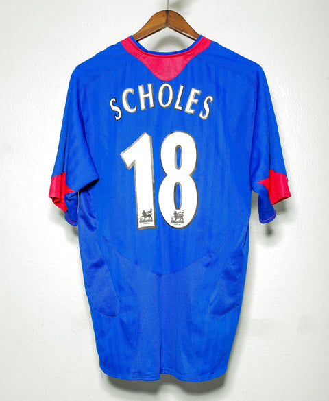 2005 - 2006 Manchester United Away #18 Scholes ( L )