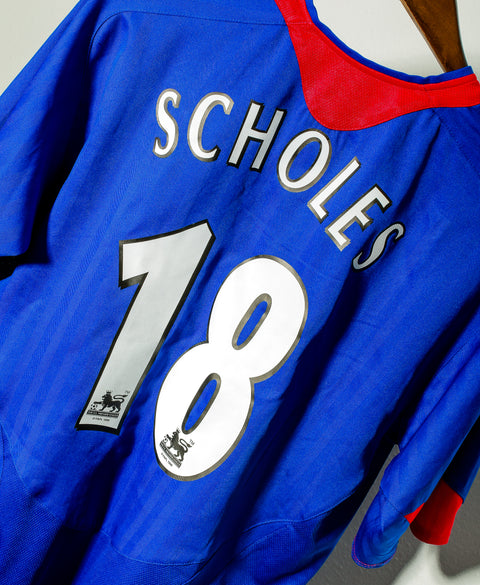 2005 - 2006 Manchester United Away #18 Scholes ( L )