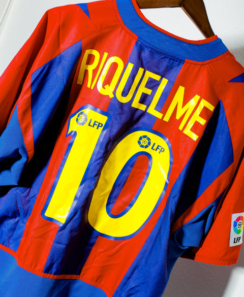 2002 FC Barcelona Home #10 Riquelme ( XL )