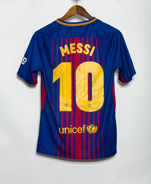 FC BARCELONA LONG SLEEVE HOME LIONEL MESSI JERSEY BNWT 2016/17 SIZE SMALL