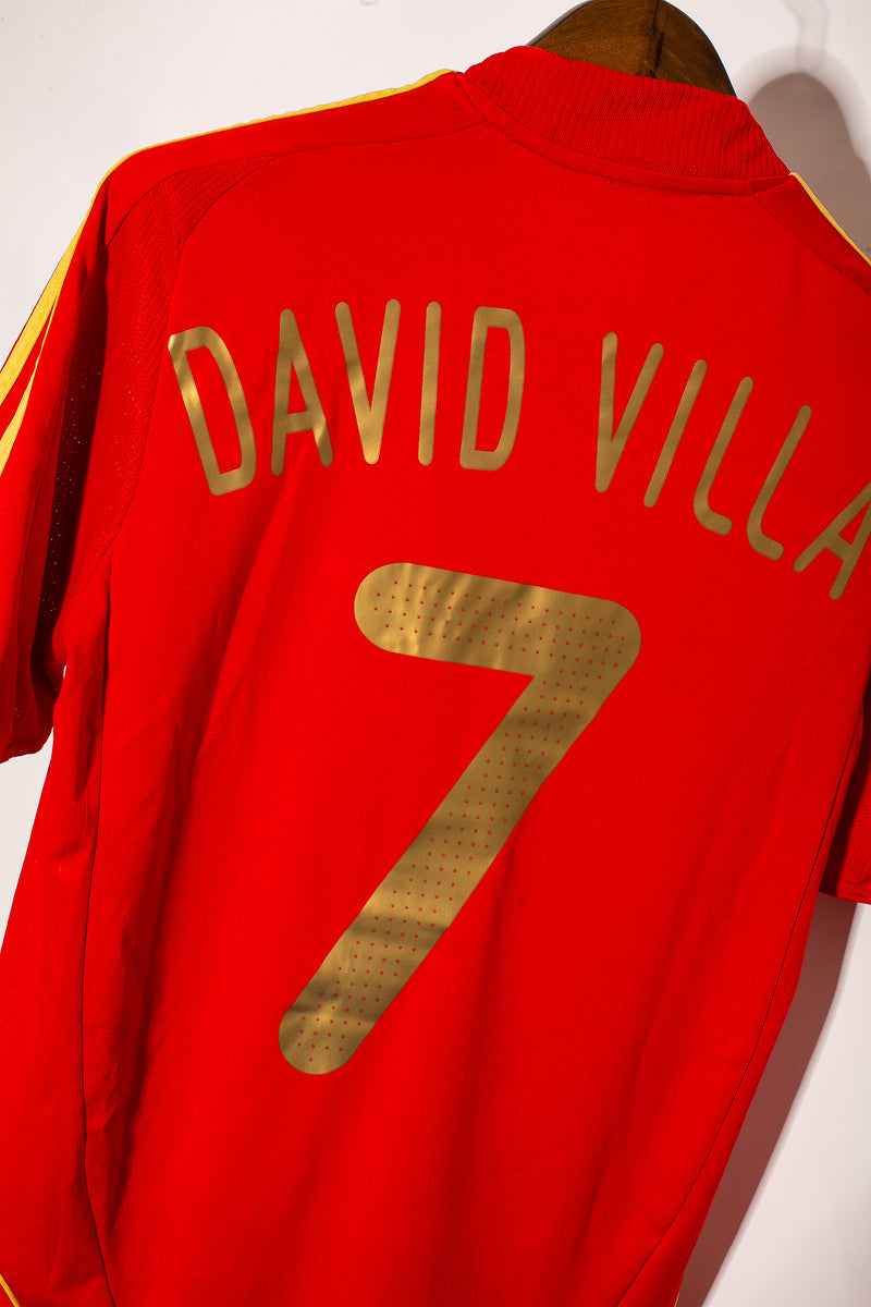 Spain 2008 David Villa Home Kit (M)