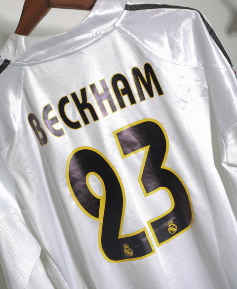 2004 Real Madrid Home LS #23 Beckham ( XL )