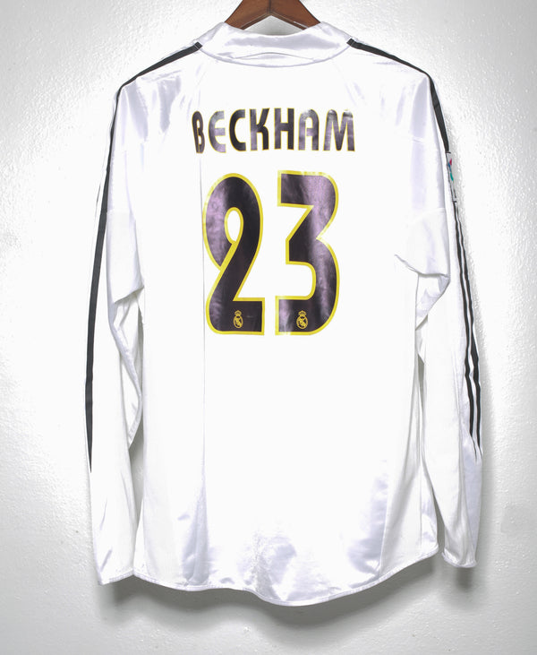 2004 Real Madrid Home LS #23 Beckham ( XL )