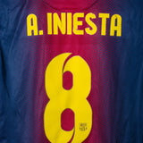 Barcelona 2012-13 Iniesta Home Kit Basic Version (S)