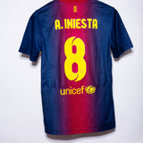 Barcelona 2012-13 Iniesta Home Kit Basic Version (S)