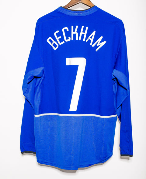 Manchester United 2002-03 Beckham Long Sleeve Third Kit (XL)