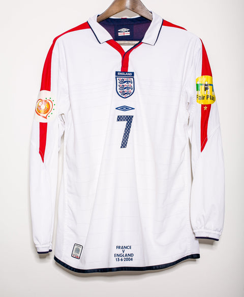 England Euro 2004 Beckham LS Home Kit