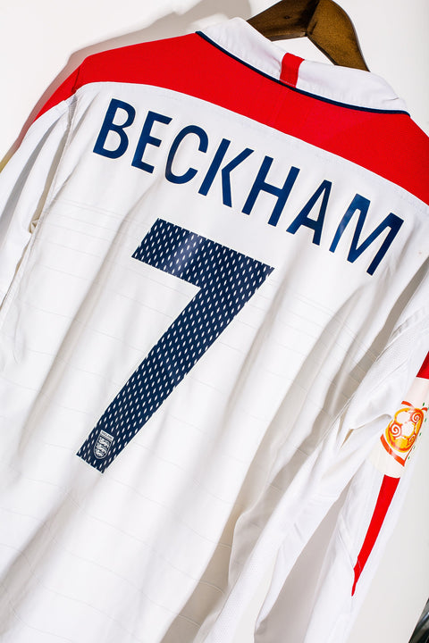 England Euro 2004 Beckham LS Home Kit