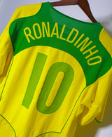 2004 Brazil Home #10 Ronaldinho ( XL )