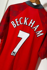 1996 Manchester United Home #7 Beckham ( XL )