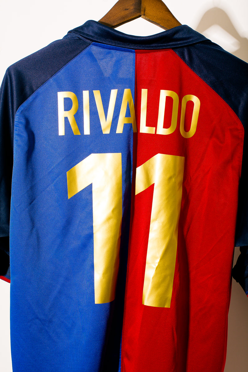 Barcelona 1999-00 Rivaldo Home Kit (L)