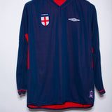 England 2002 Beckham Reversible Long Sleeve Away Kit (M)