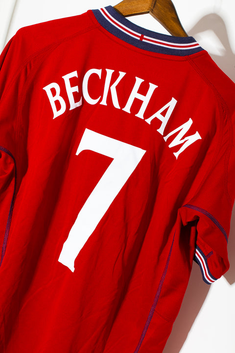 2002 England Away #7 Beckham ( L )