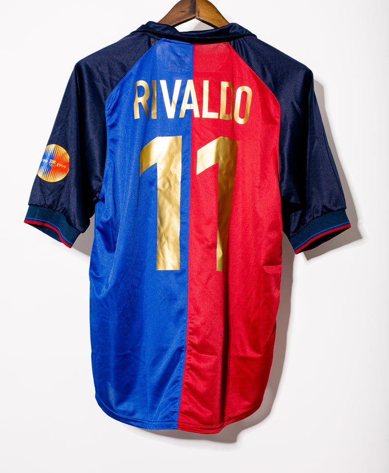 Barcelona 1999-00 Rivaldo Home Kit (M)
