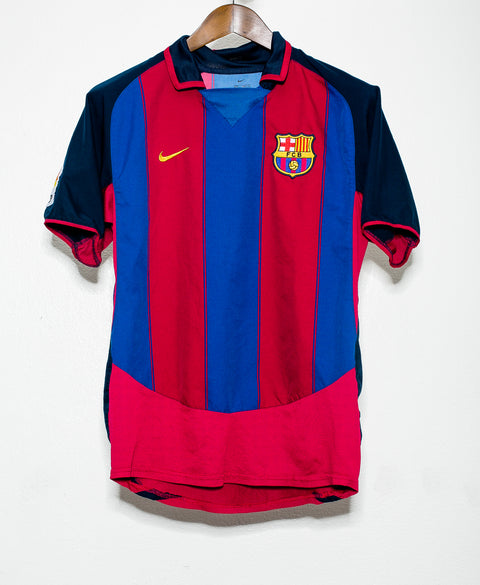 2003 - 2004 FC Barcelona Home #10 Ronaldinho ( M )