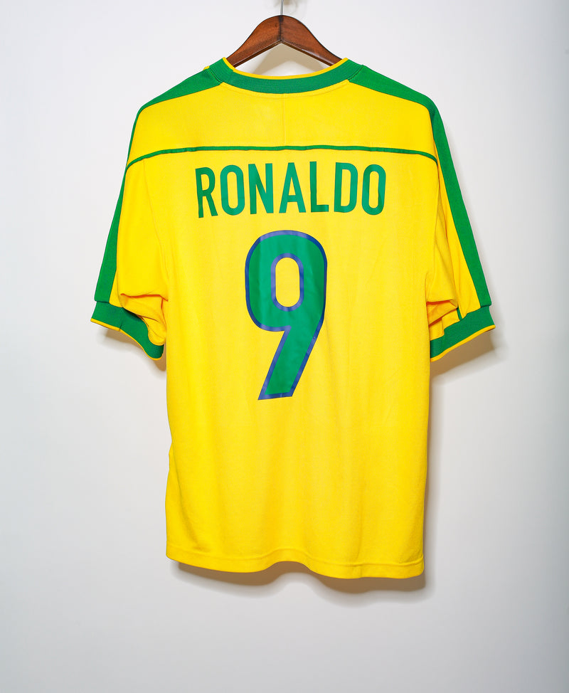 Brazil 1998 World Cup Ronaldo Home Kit (L)