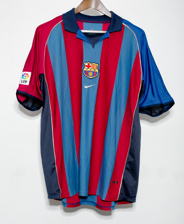 Barcelona 2001 Home #10 Rivaldo ( XXL )