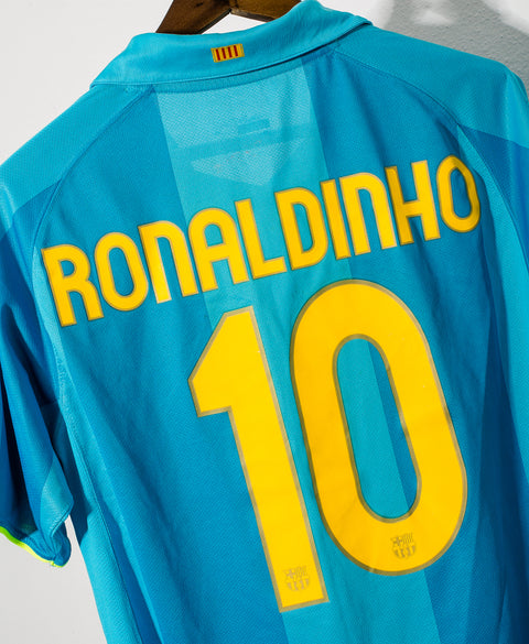 2007 - 2008 FC Barcelona Away #10 Ronaldinho ( M )