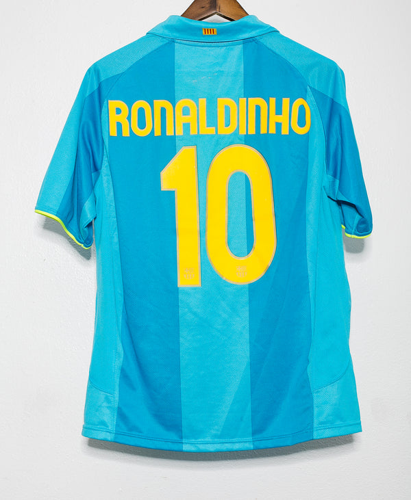 2007 - 2008 FC Barcelona Away #10 Ronaldinho ( M )