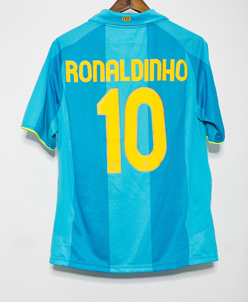 2007 - 2008 FC Barcelona Away #10 Ronaldinho ( M )