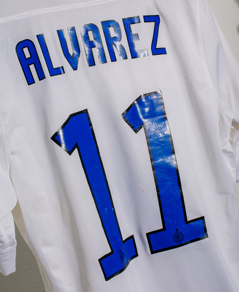 2011 Inter Milan Away Match Worn #11 Alvarez ( L )