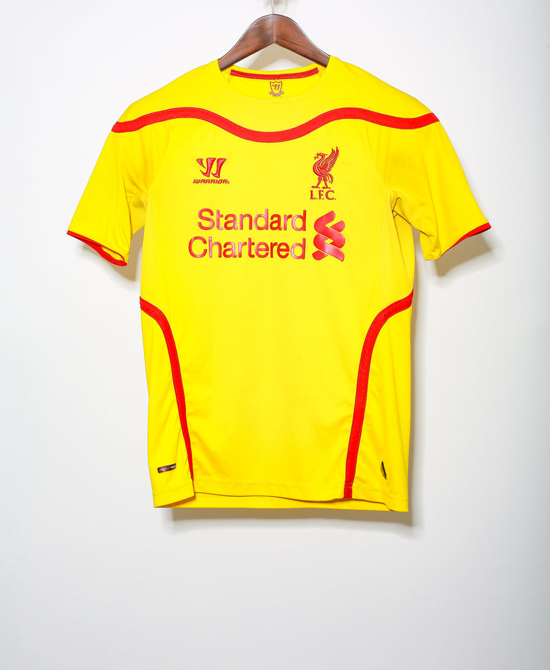 Liverpool FC 2014 - 2015 Away Jersey #8 Gerrard Warrior Yellow