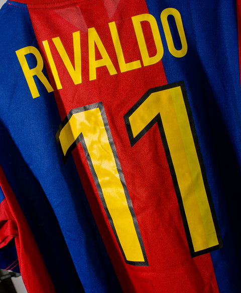 1998 - 1999 FC Barcelona Home #11 Rivaldo ( L )