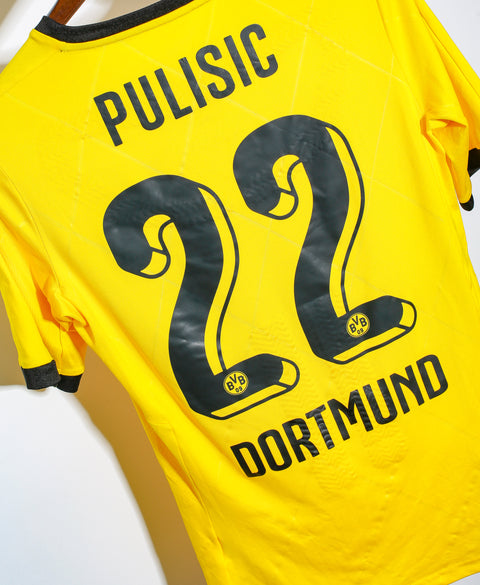 2015 Euro Home Dortmund #22 Pulisic Kit ( Player Fit Large )