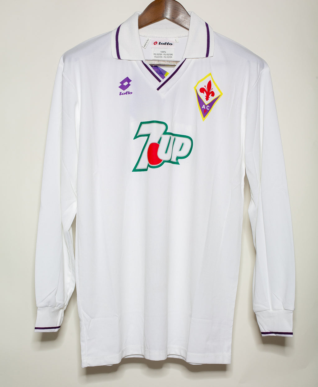 Fiorentina 1992-93 Home Shirt 7Up Long Sleeve L