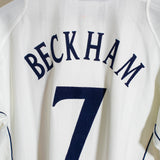 England 2002 Beckham Long Sleeve Home Kit (M)
