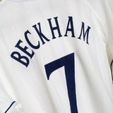 England 2002 Beckham Long Sleeve Home Kit (M)