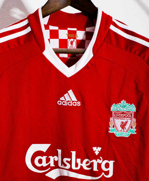 2009 Liverpool Home #8 Gerrard ( L )