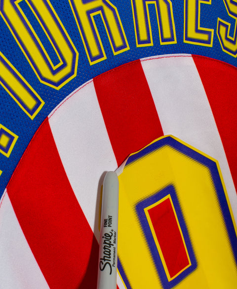 ATLETICO MADRID 2004-05 TORRES HOME KIT ( L )