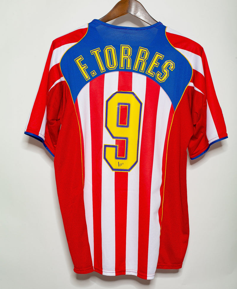 ATLETICO MADRID 2004-05 TORRES HOME KIT ( L )