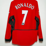 Manchester United 2002-03 Ronaldo Long Sleeve Home Kit (L)