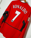 Manchester United 2002-03 Ronaldo Long Sleeve Home Kit (L)