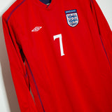 England 2002 Beckham Long Sleeve Reversible Away Kit (M) SOLD IN STORE