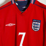 England 2002 Beckham Long Sleeve Reversible Away Kit (M) SOLD IN STORE
