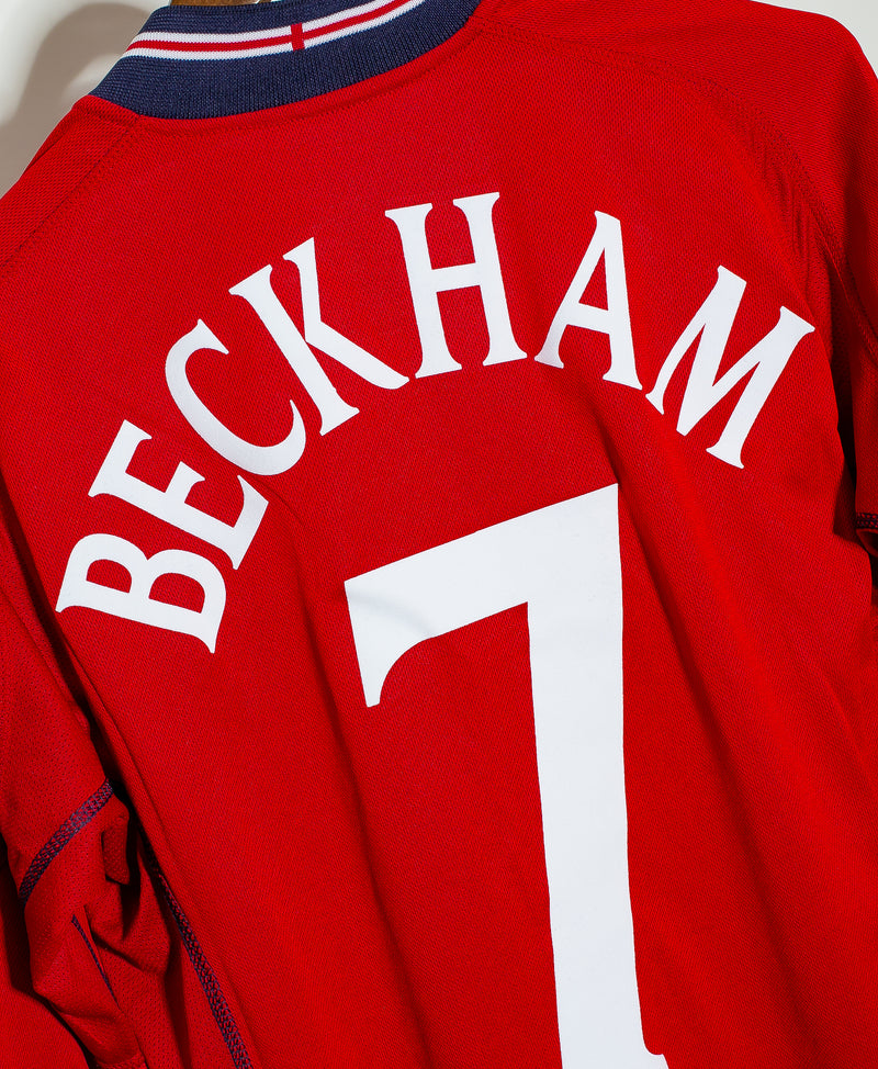 England 2002 Beckham Long Sleeve Reversible Away Kit (M) SOLD IN STORE