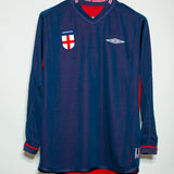 England 2002 Beckham Long Sleeve Reversible Away Kit (M) SOLD IN STORE